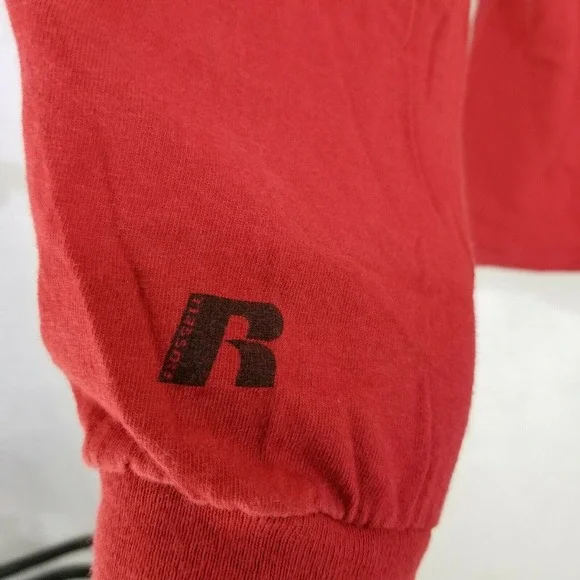 Alabama Football Shirt Mens XL Red White Roll Tide Long Sleeves Russel Athletic - Picture 10 of 11